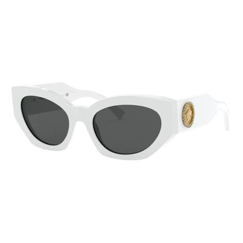 versace medusa round sunglasses white|Versace 60mm embellished oval sunglasses.